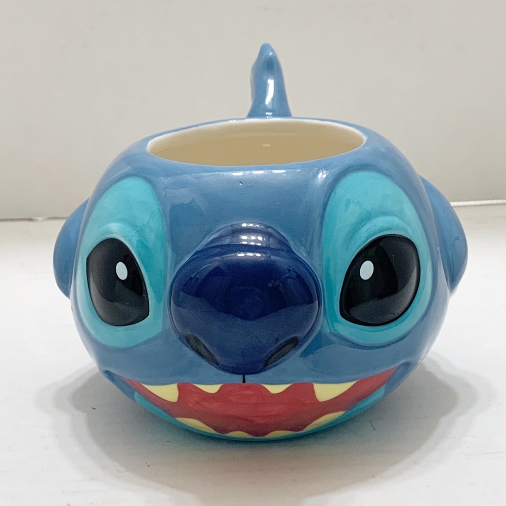 Disney Lilo & Stitch Head 3D Raised Face Ceramic Cup 16 Oz